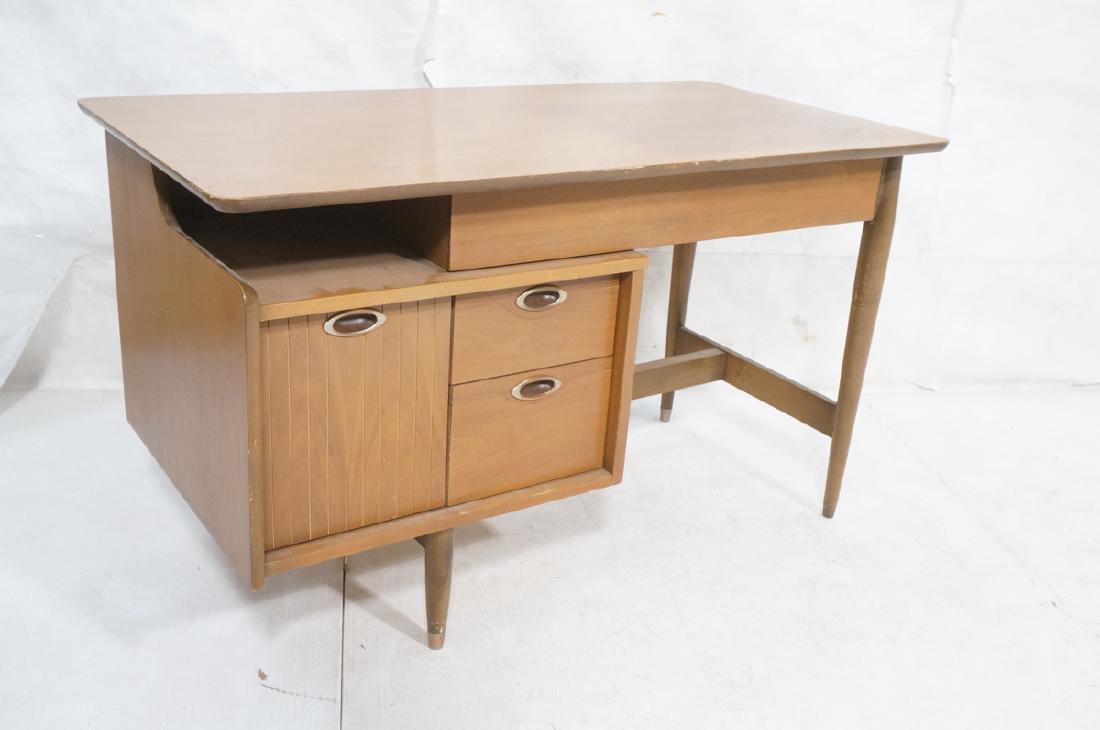 American Modern MAINLINE HOOKER Walnut Desk. Rece (1 of 9)