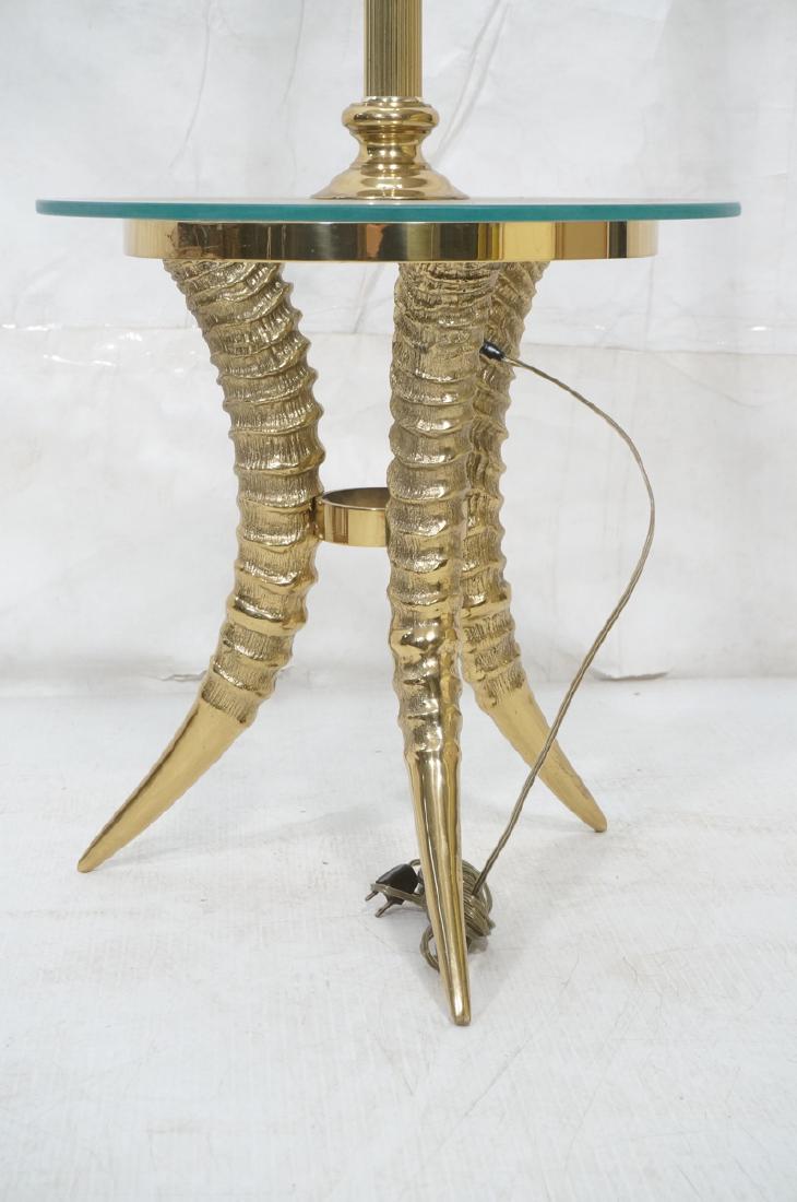 Decorator Brass Horn form Tripod Base Lamp Table. (1 of 8)