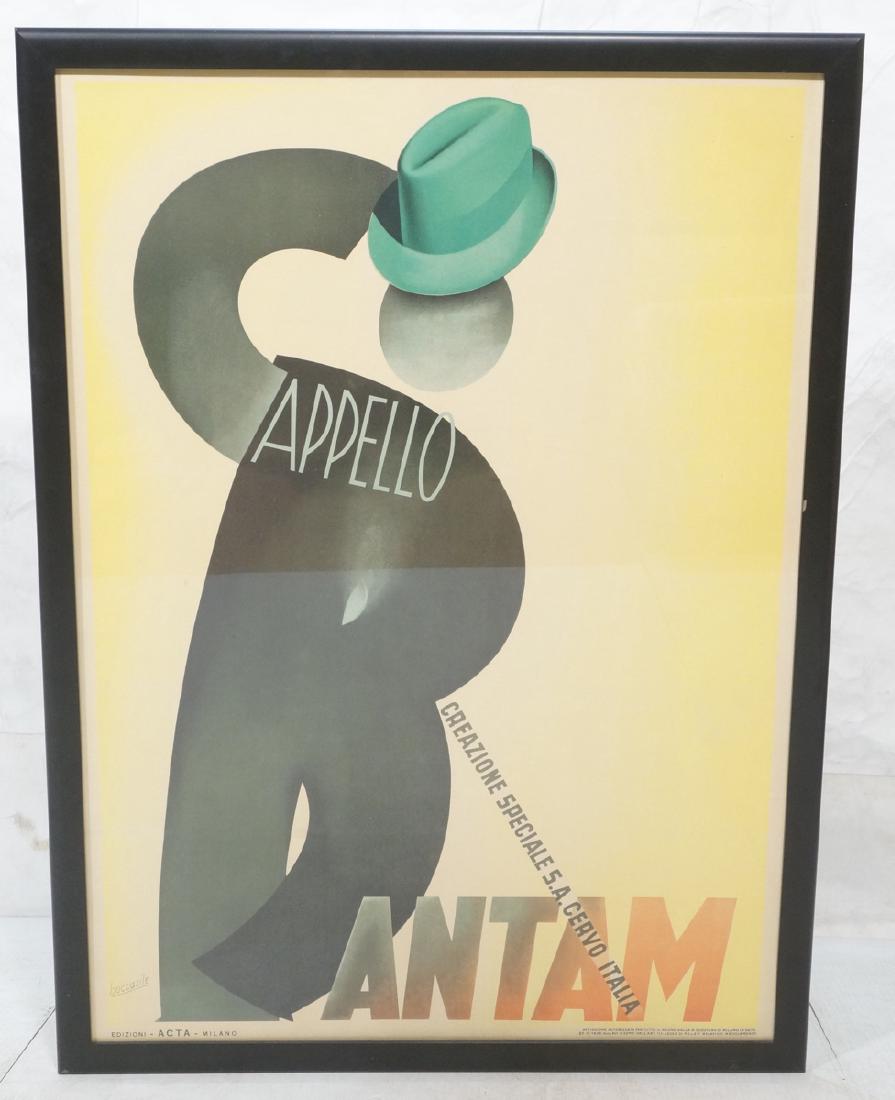 (Gino) BOCCASILE Italian Poster. Cappello Bantam. (1 of 8)