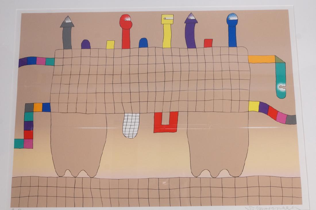 Signed Sadamasa Motonaga Figural Modern Art Print (1 of 9)