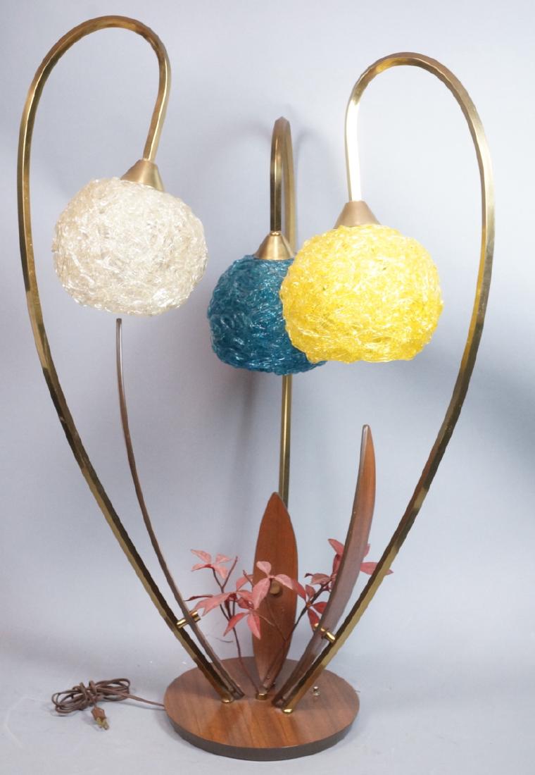 Mid Century Modern Walnut Brass Spaghetti Lamp. 3 (1 of 10)