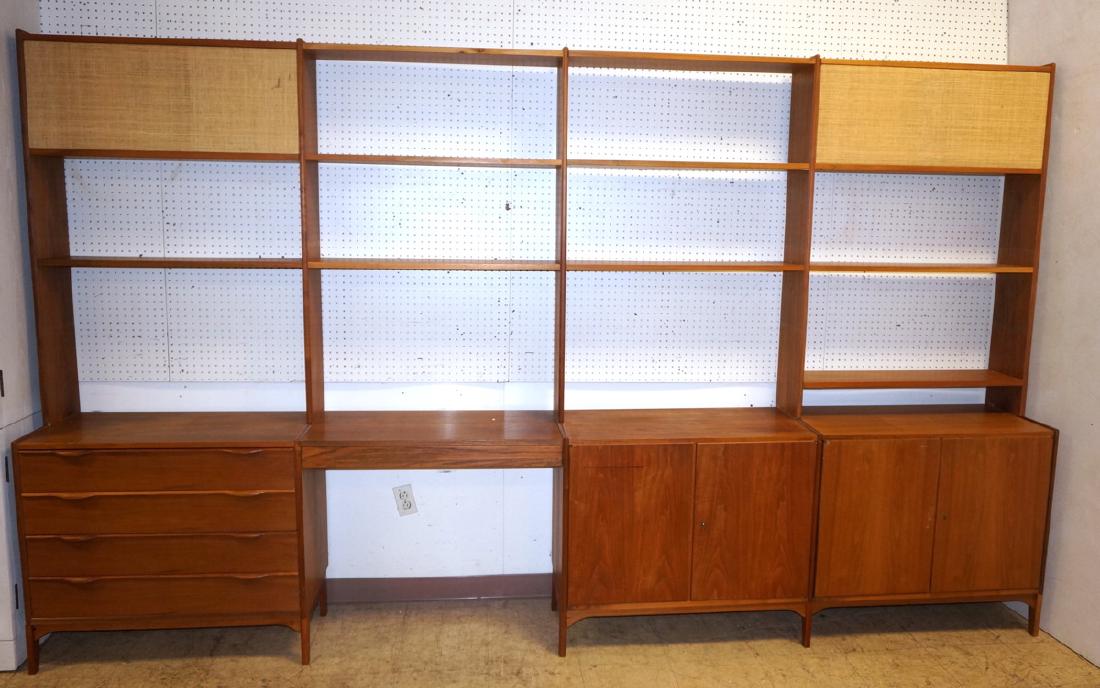 Danish Teak Modular Shelf Desk Unit. Bottom level (1 of 10)