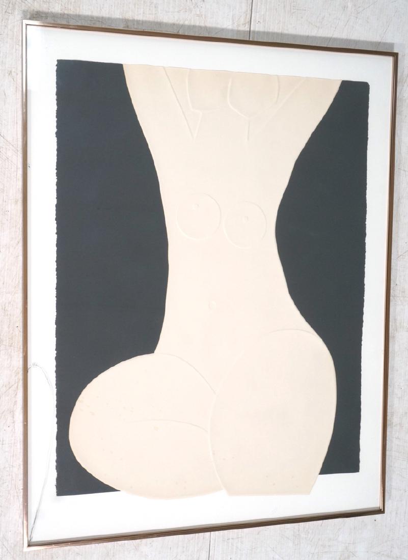 Margaret Preston Nude #3 Embossed paper print. S: Margaret Preston Nude #3 Embossed paper print. Signed. -- Dimensions: Image Size: H: 29 inches: W: 22 inches ---
