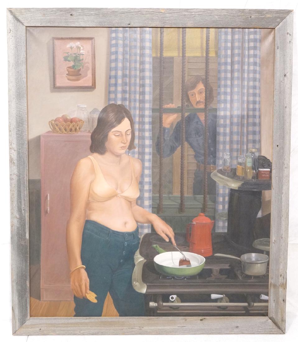 Large Robert Crane 74 Oil Painting on Canvas. Pee (1 of 9)