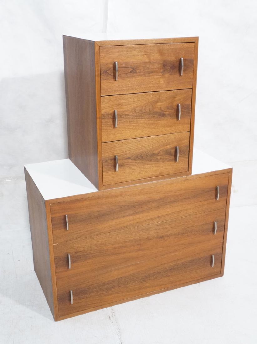 2pc Walnut Wall Mounted Cabinets. Walnut case and (1 of 10)
