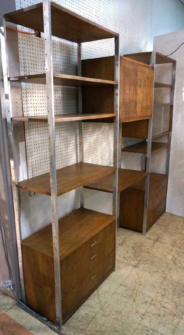 Modern Wood & Metal Cabinet Shelf Unit. 8 Aluminu (1 of 10)