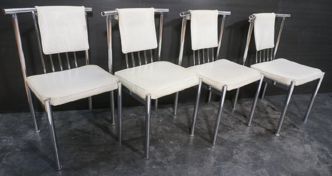 4 Chrome Tube 70s Modern BRODY Dining Chairs. Chr (1 of 9)