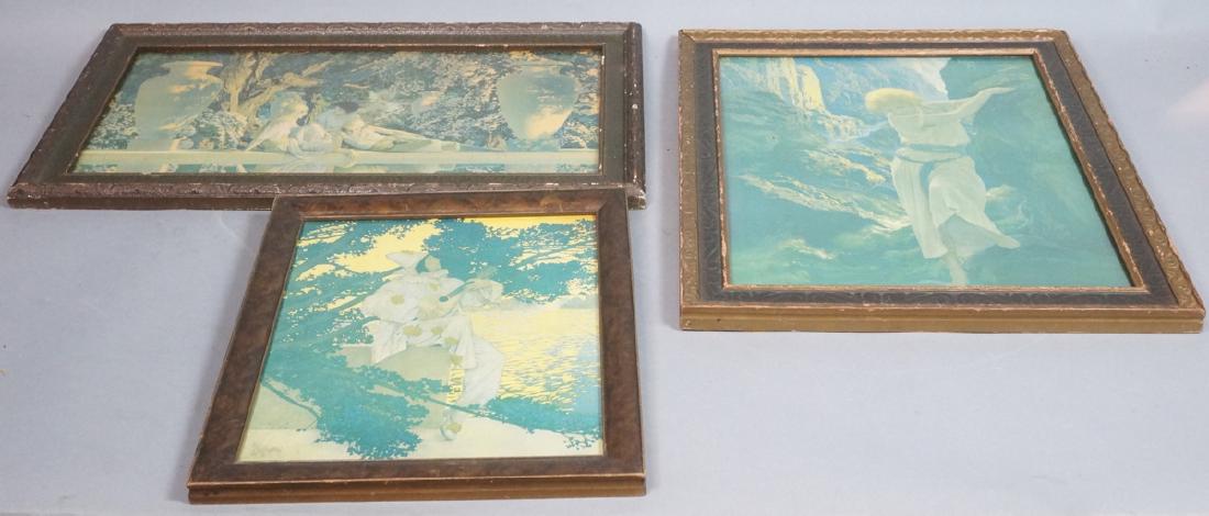 3 MAXFIELD PARRISH Prints. Vintage Frames. "Garde (1 of 8)