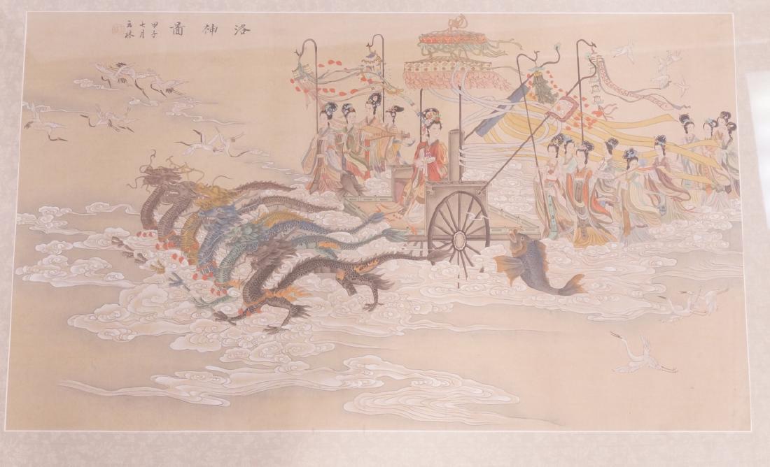 Vintage Chinese Hand painted Processional Paintin (1 of 8)