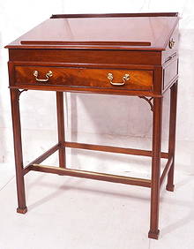 BAKER Mahogany Lectern Podium. Classic fluted leg (1 of 8)