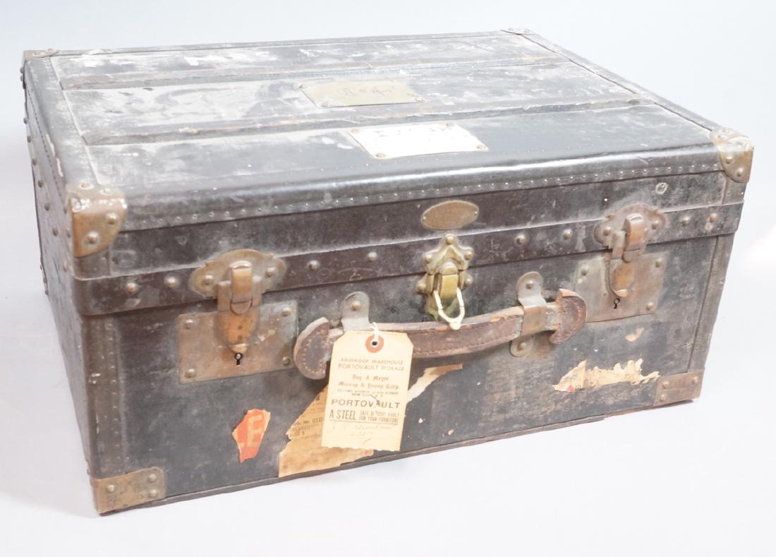 P. COLLONGE Small Steamer Trunk. Wood slat top, m (1 of 10)