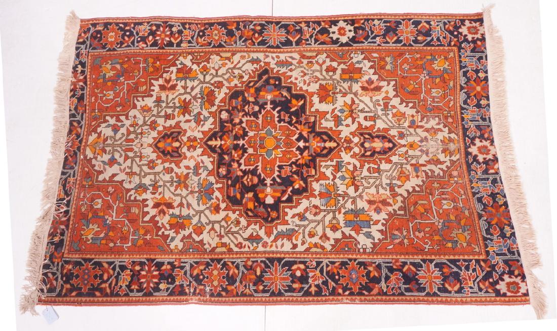 5'3" x 3'6" Handmade Heriz Style Carpet Rug. Cent (1 of 7)