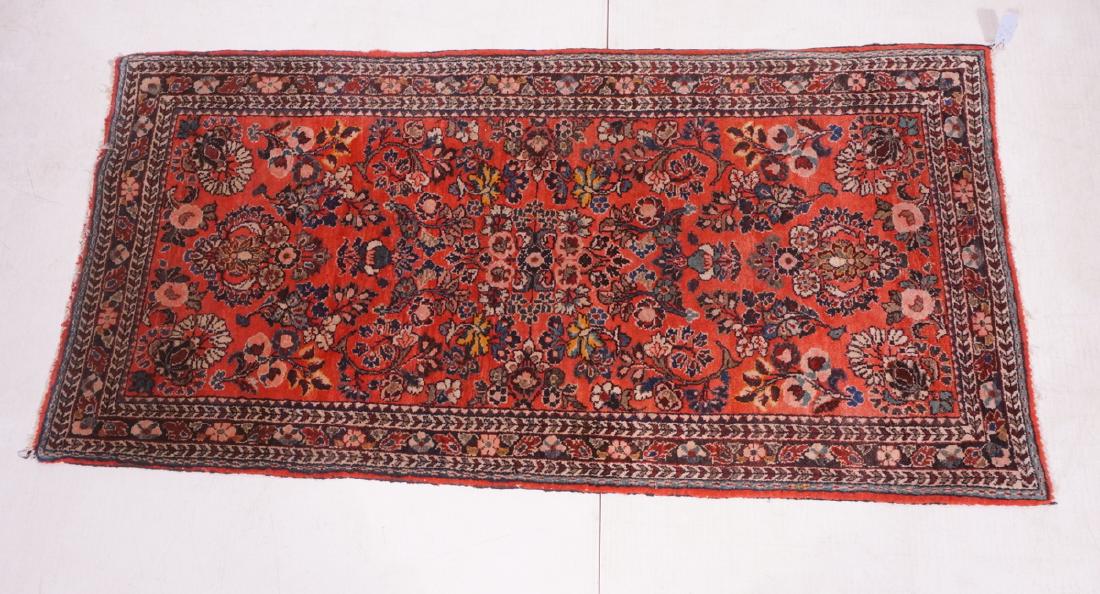 4'10" x 2'6" Handmade Oriental Carpet Rug. Overal (1 of 8)