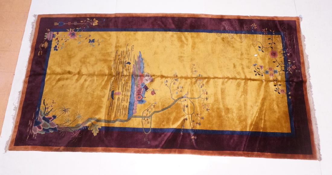 11'9" x 6'1" Chinese Deco Handmade Rug Carpet. Go (1 of 8)