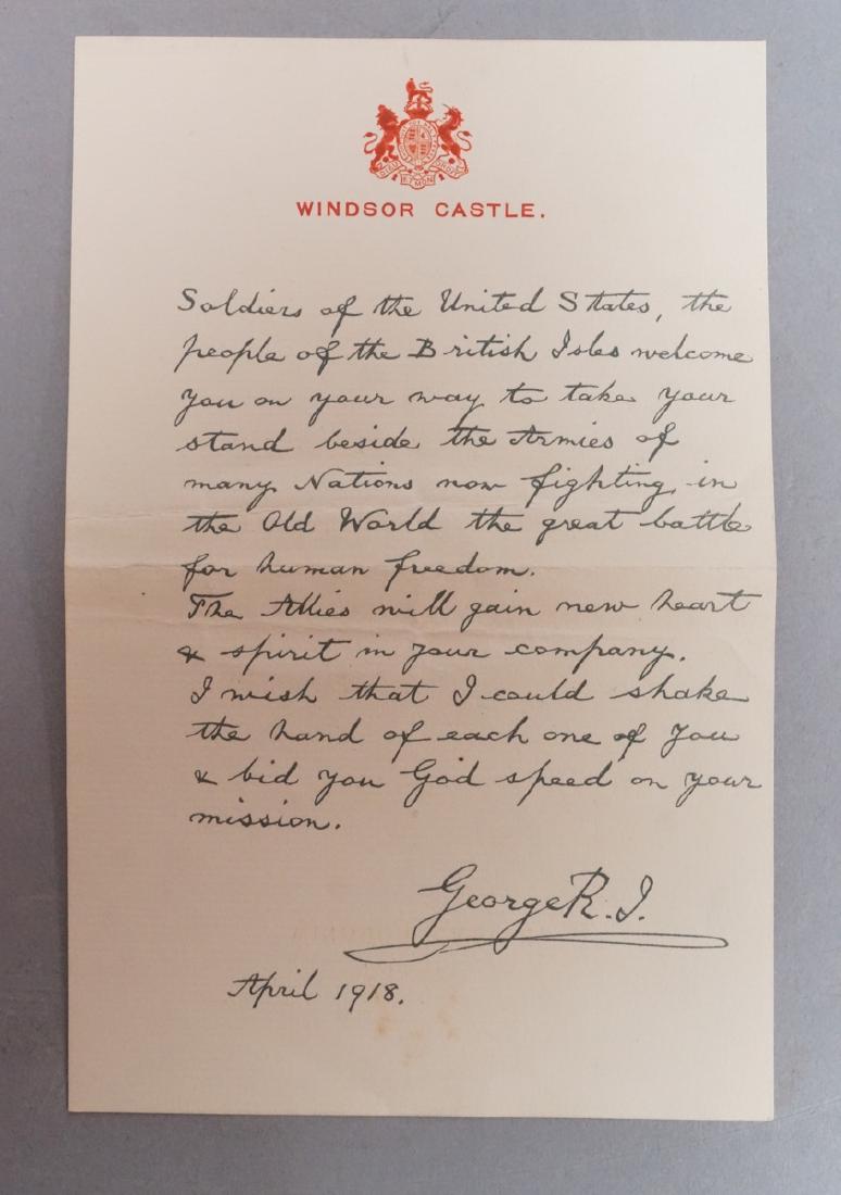 King George V Signed Letter on Windsor Castle Sta (1 of 9)