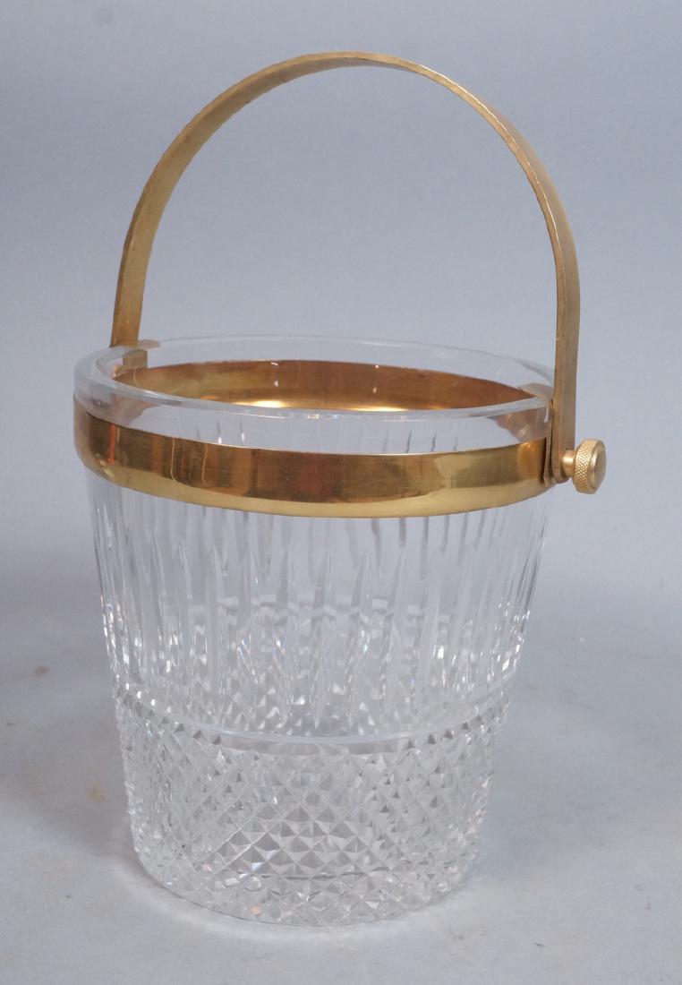 Vintage Cut Crystal Ice Bucket Gilt Metal Trim & (1 of 10)