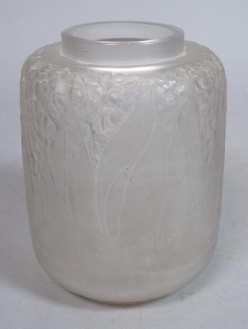 RENE LALIQUE French Crystal Vase. Clear frosted g (1 of 10)