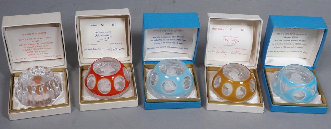 5 French Crystal Portrait Paper Weights. CRISTAL (1 of 10)