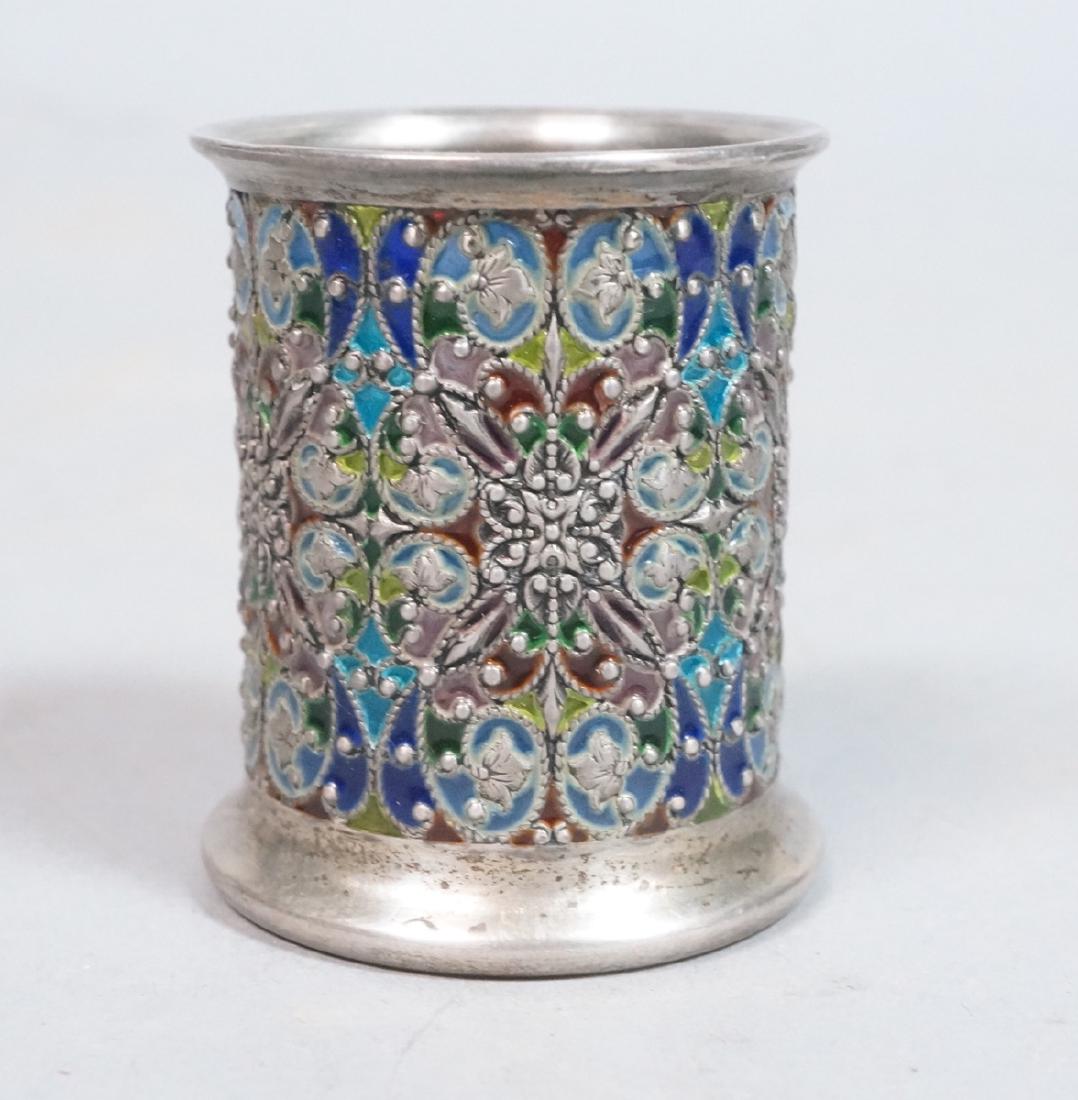 SCHEIBLER Sterling Silver  Plique a Jour Jar. Ste (1 of 8)