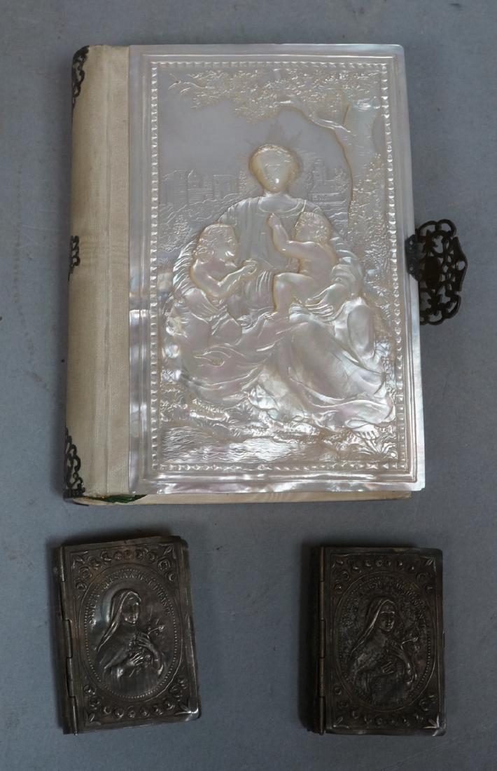 Antique French Carved Mother Pearl Religious Book (1 of 8)