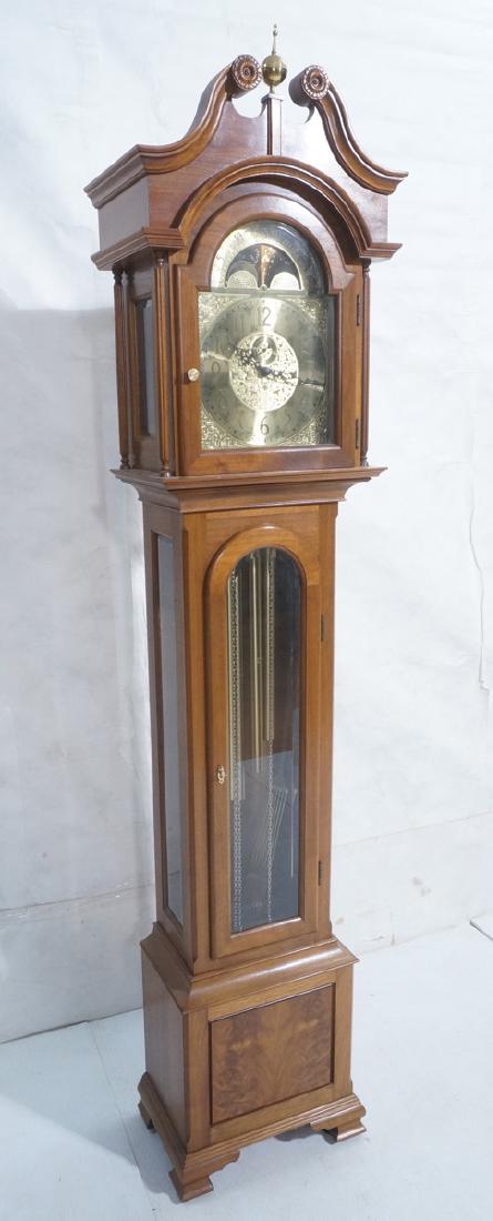 Cherry Stained Mahogany Tall Case Grandfather Clo (1 of 7)