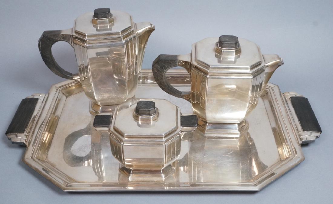Stunning Rare Art Deco Silver Tea Service. Modernistic (1 of 7)