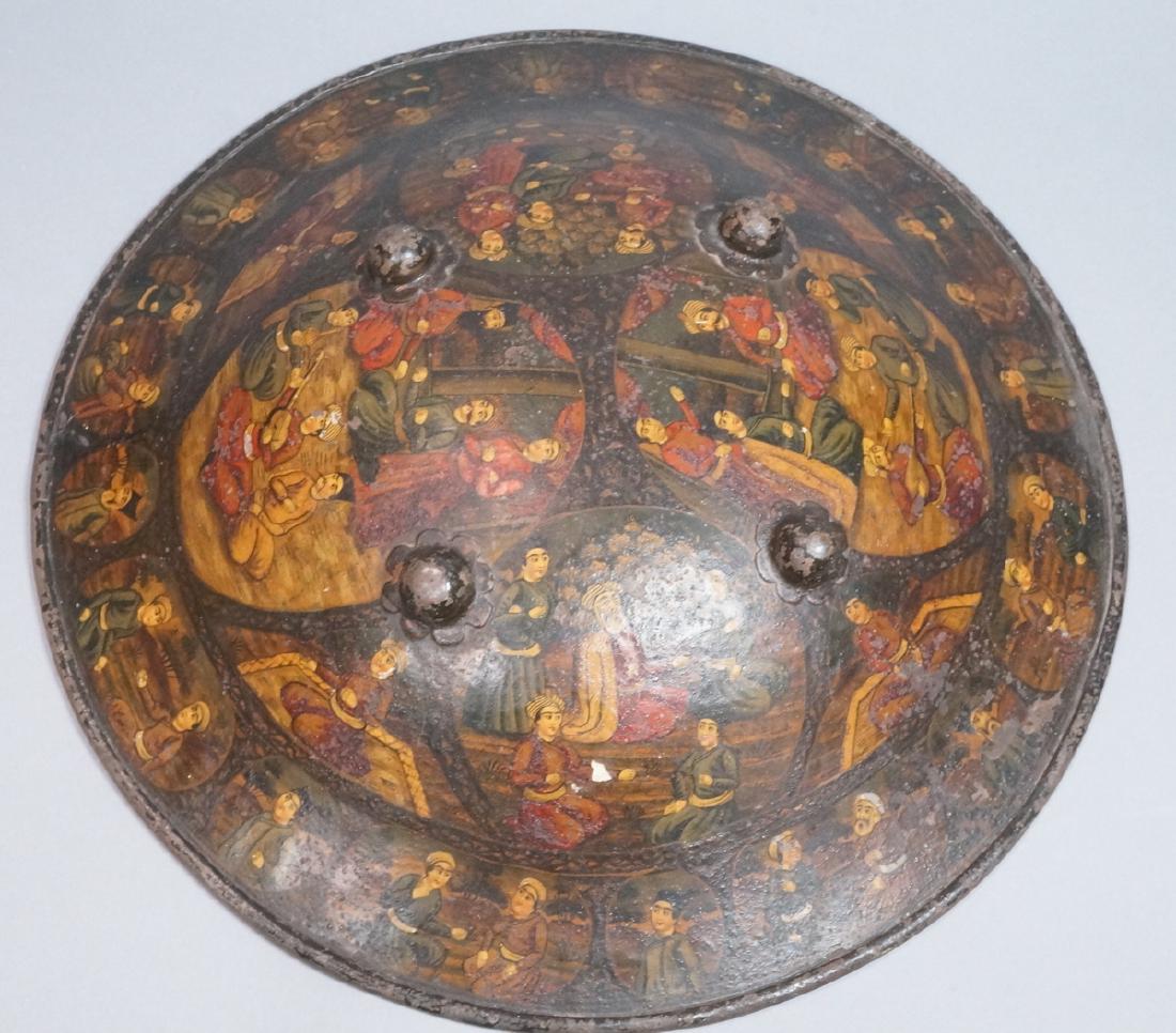 Heavy Metal Persian Domed Shield. Hand painted im (1 of 6)