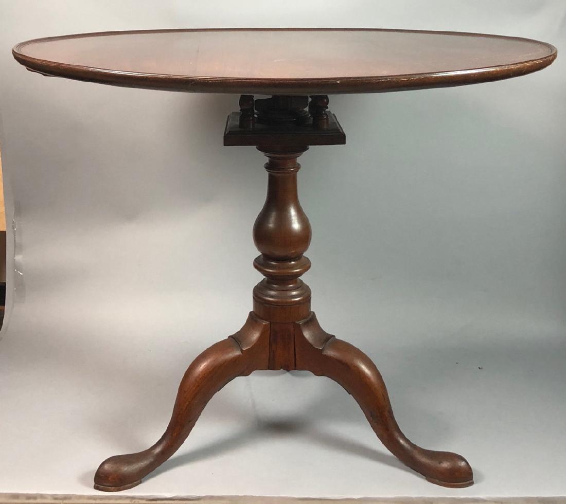 Antique Tilt Top Table with Bird cage.  Small rim (1 of 7)