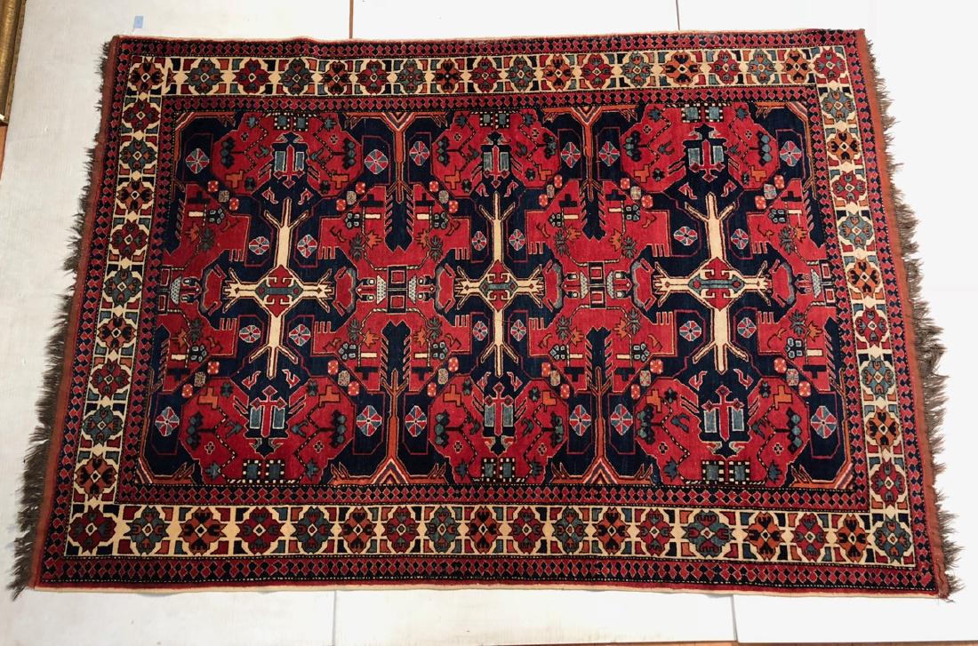 9 x 6.5 Handmade Oriental Carpet with Geometric p (1 of 6)