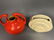 2pc Mid Century Modern Pottery Vases. 1) TRENTON - 2