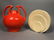 2pc Mid Century Modern Pottery Vases. 1) TRENTON - 3