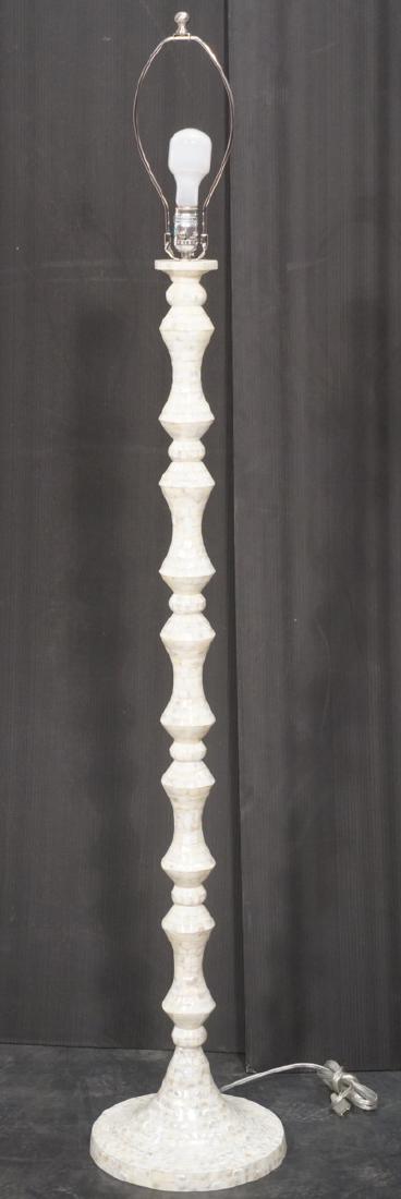 Tall Mother of Pearl Tesserae Tile Floor Lamp. Mo (1 of 7)