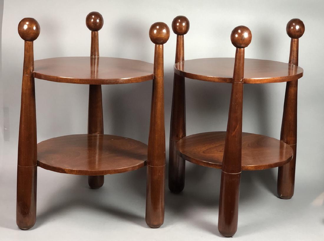 Pr Modern Jean Royere Style Side Tables. 2 circul (1 of 6)