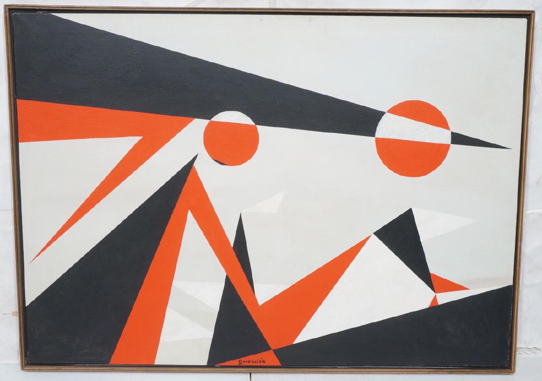 HELEN GERARDIA Modern Abstract Oil Painting. Geom (1 of 7)