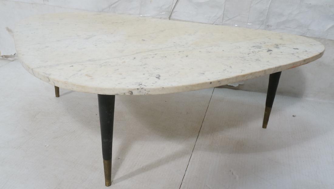 Italian Modern Triangular Marble Top Cocktail Table (1 of 8)