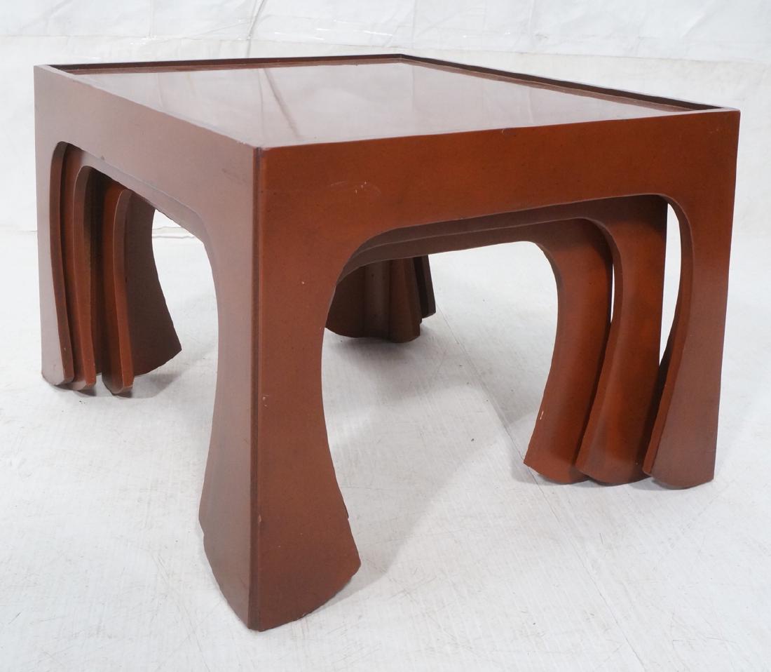 Set 3 Stacking DREXEL Asian Inspired Low Tables. (1 of 10)