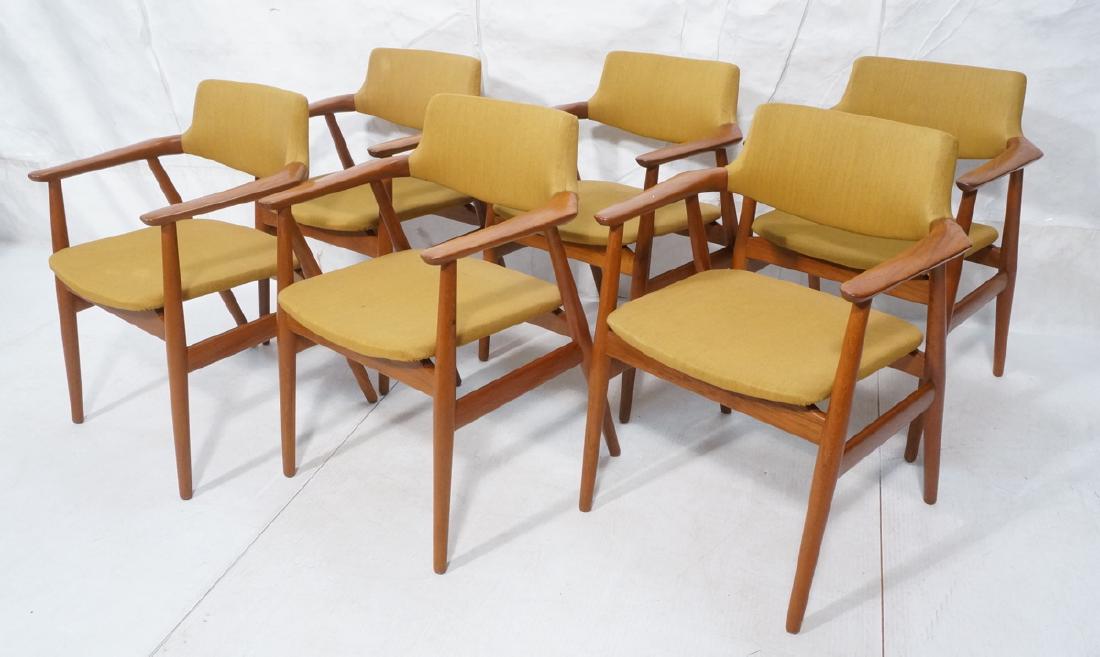 Set 6 SVEND AGE ERIKSEN Danish Modern Teak Arm Di (1 of 7)