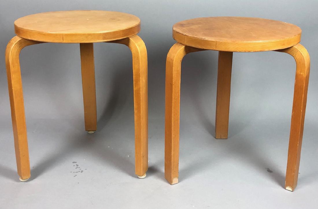 Pr ALVAR AALTO Stacking Nesting Tables Stools. Mo (1 of 6)