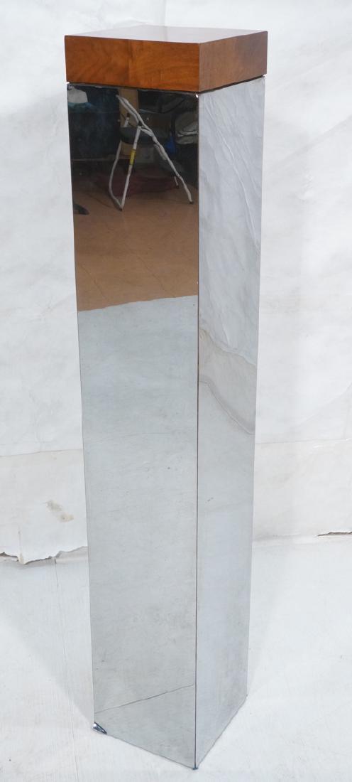 MILO BAUGHMAN Chromed Laminate Tall Display Pedestal (1 of 10)