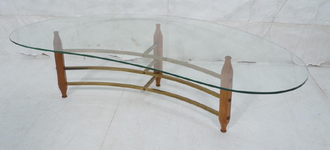 Harvey Probber Style Modernist Glass Top Cocktail Table (1 of 7)