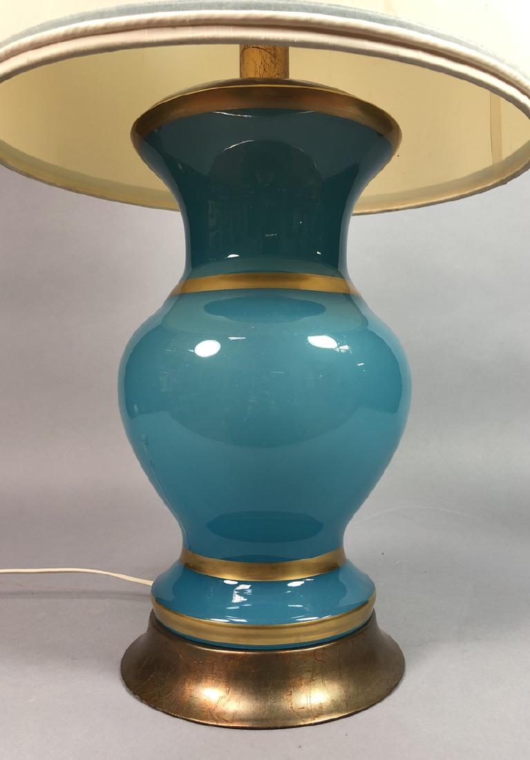 Turquoise Blue Art Glass Table Lamp. Murano Glass (1 of 7)