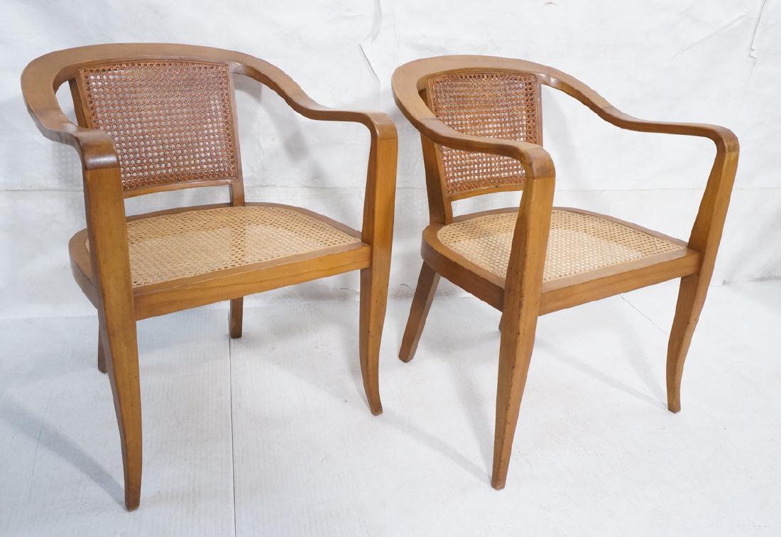 Pair Modernist Molded Wood Lounge Chairs with Can (1 of 9)