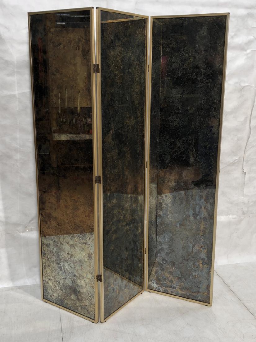 Three Panel Mirrored Dressing Screen Room Divider