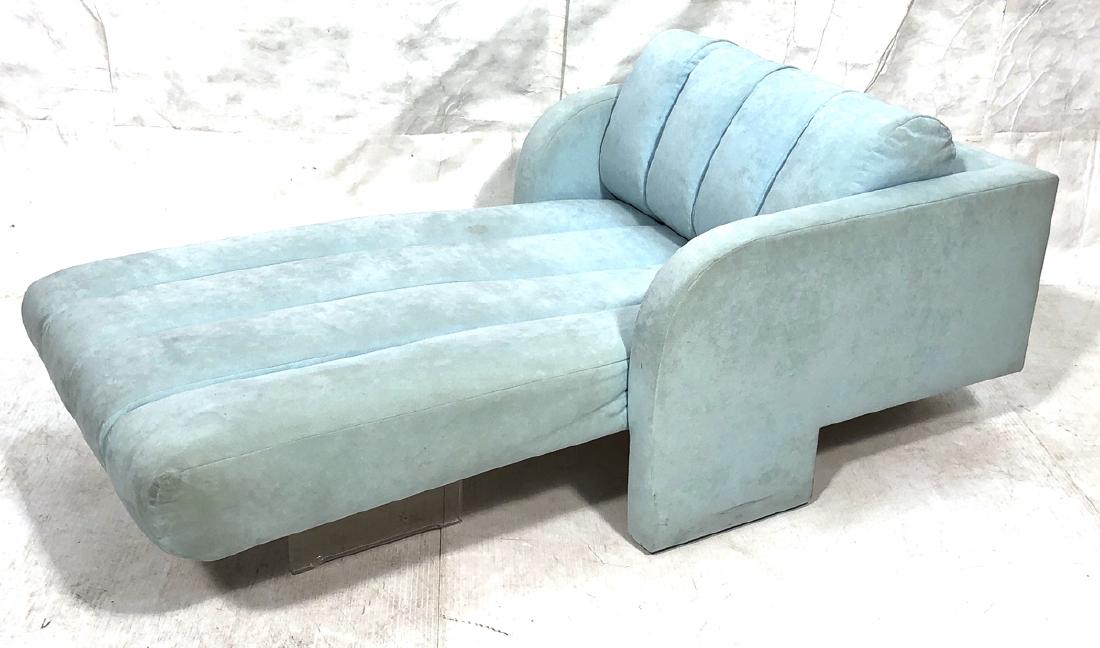 VLADIMIR KAGAN  Lucite Upholstered Chaise Lounge. (1 of 8)