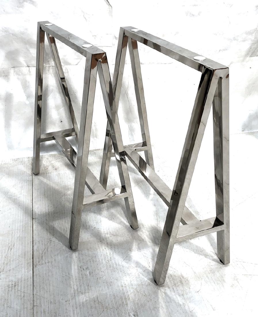 Chrome A Frame Table Bases. Hollow flat chrome tu (1 of 7)