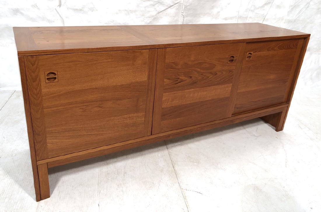 Danish Teak Modern Credenza Sideboard. 3 sliding (1 of 10)