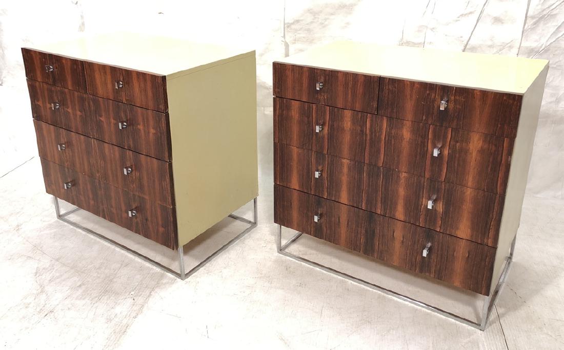 Pr Rosewood Modern Bachelors Chests. Pale yellow (1 of 10)