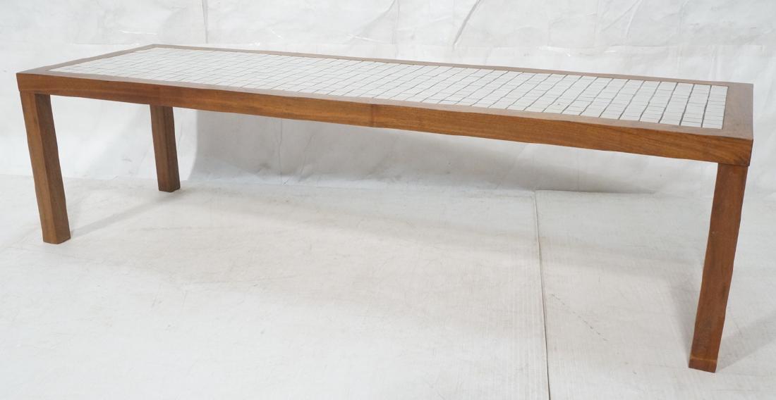 American Modern Walnut Ceramic Tile Coffee Table. (1 of 10)