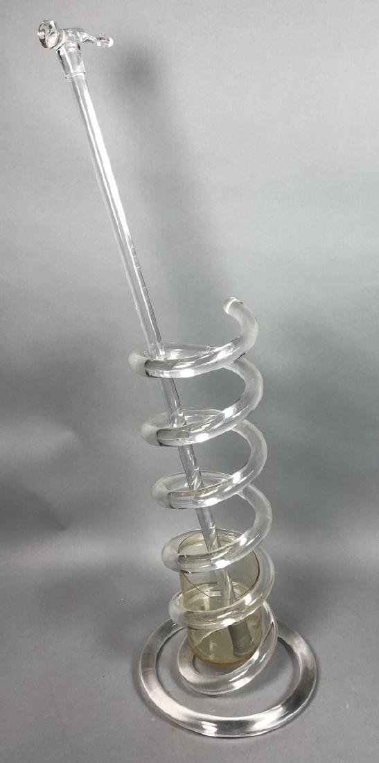 2pc Modern Lucite Lot. DOROTHY THORPE Spiral Umbr (1 of 7)
