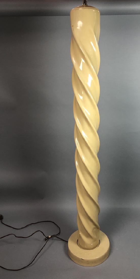 KARL SPRINGER Style Tan Twisted Floor Lamp (1 of 9)